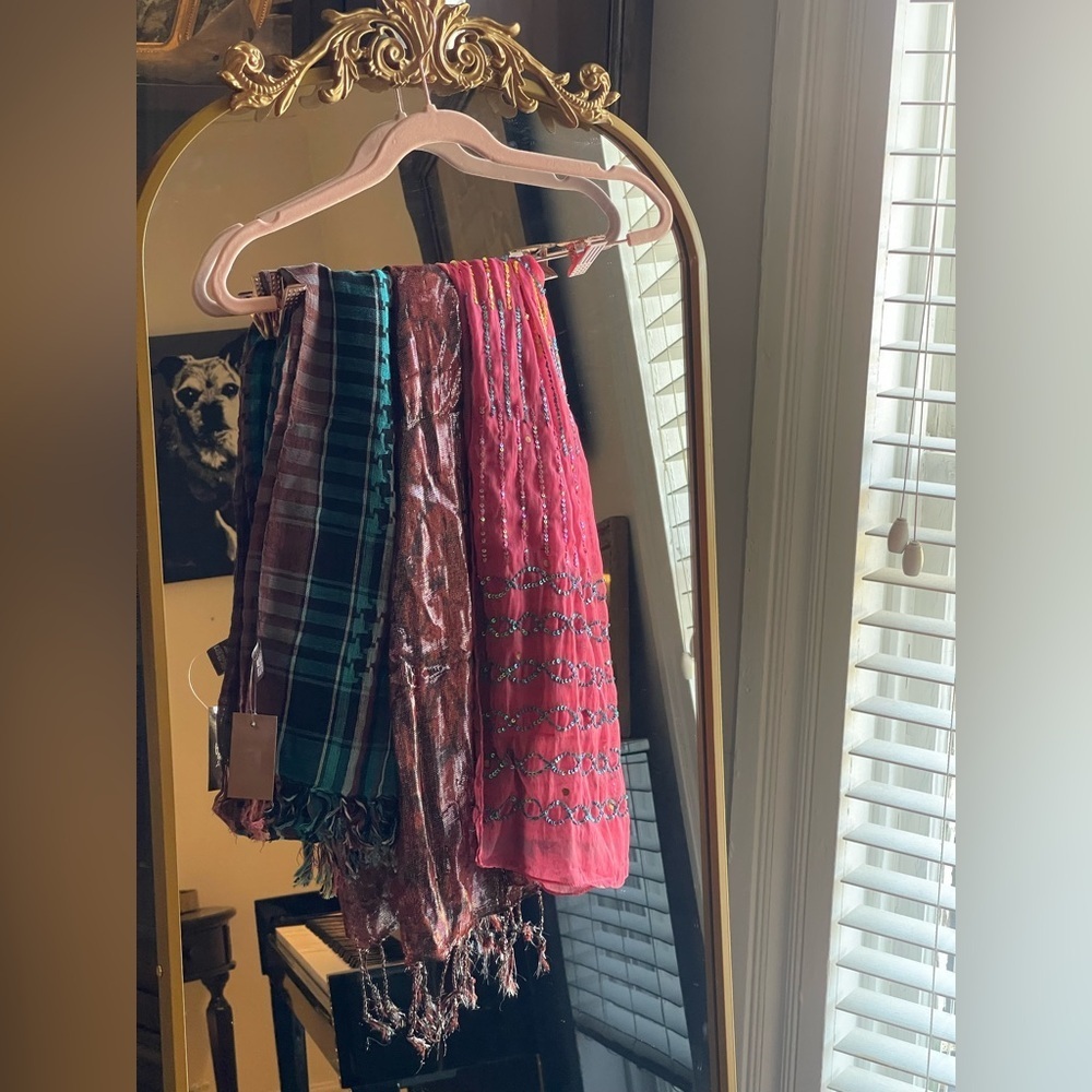 Raj NWT Anthropologie Silk and Cotton Deadstock/Sample Y2K Scarf Lot/Bundle